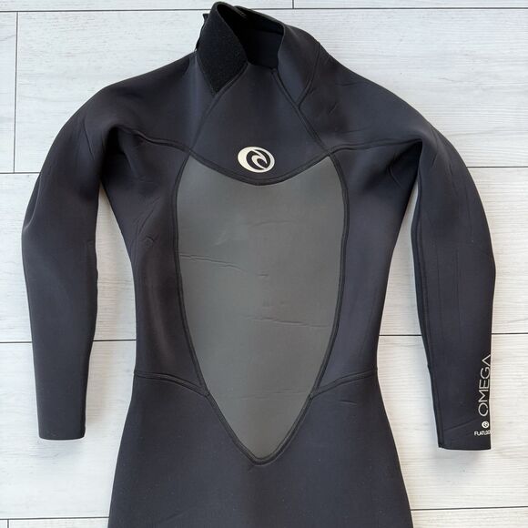 Rip Curl Women’s Size 8 Wet Suit Omega Flatlock 3.2 mm Black Back Zip - Picture 2 of 10